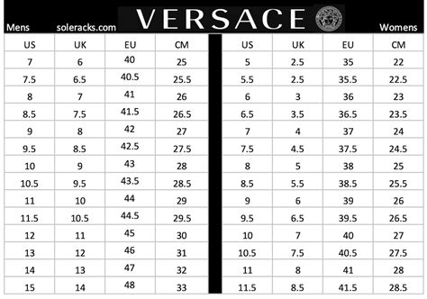 versace men's shoe size guide|versace shoe size chart.